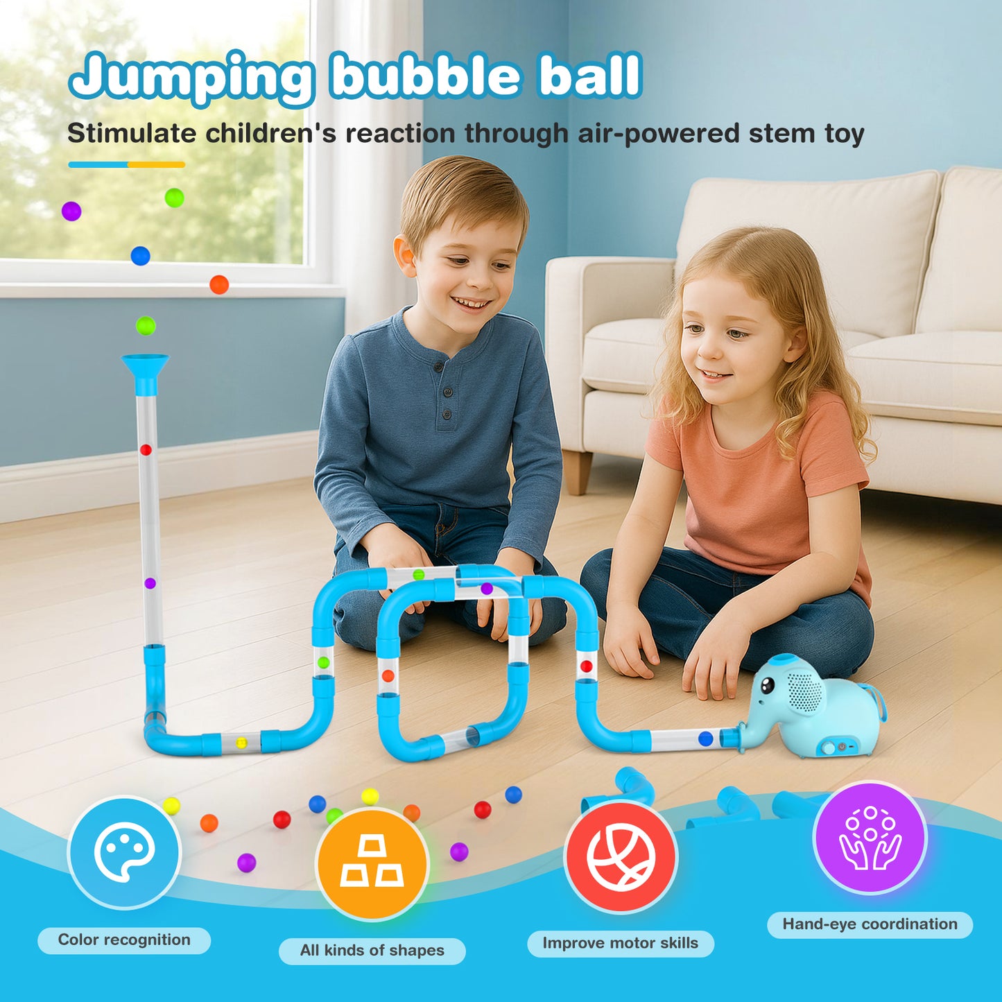 Air Toobz, Air-Powered STEM Building Toys for Kids & Teens, Kids Building Toys, STEM Toys for 3+ Year Old